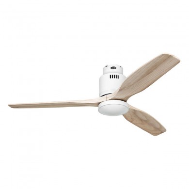 Ventilateur Plafond Aerodynamix Eco 132cm Blanc Bois Naturel