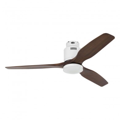 Ventilateur Plafond Aerodynamix Eco 132cm Blanc Bois Noyer