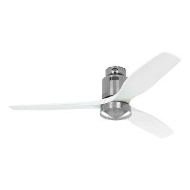 Ventilateur Plafond Aerodynamix Eco 132cm Chromé Blanc