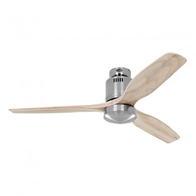 Ventilateur Plafond Aerodynamix Eco 132cm Chromé Bois Naturel