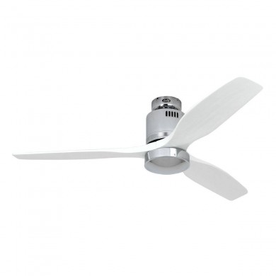 Ventilateur Plafond Aerodynamix Eco 132cm Chromé Poli Blanc