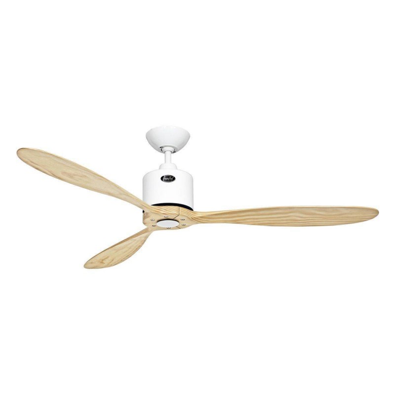 Ventilateur Plafond Aeroplan Eco 132cm Blanc Bois Naturel