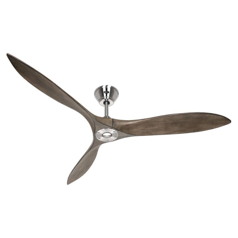 Ventilateur Plafond Eco Airscrew 152cm Chromé Bois Massif