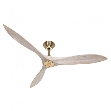 Ventilateur Plafond Eco Airscrew 152cm Laiton Blanc Vieilli