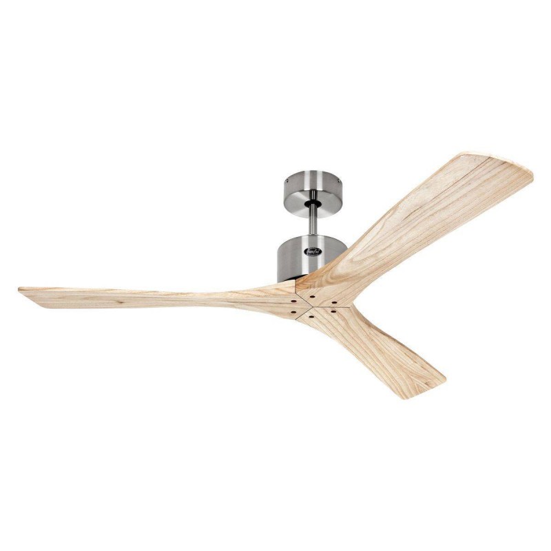 Ventilateur Plafond Macau 132cm Chromé Bois Naturel