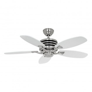 Ventilateur Plafond Eco Gamma 103cm Chromé Blanc Gris