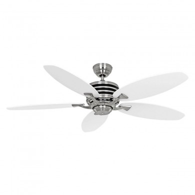 Ventilateur Plafond Eco Gamma 137cm Chromé Blanc Gris Clair