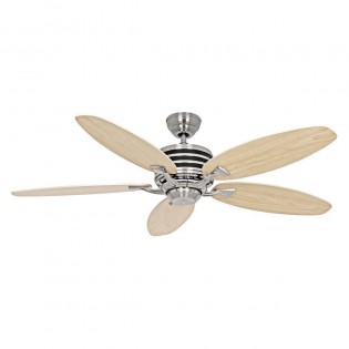 Ventilateur Plafond Eco Gamma 137cm Chromé Hêtre Erable