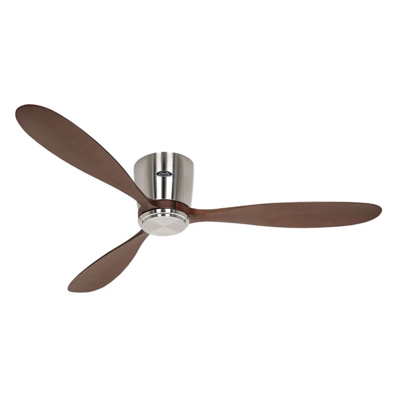 Ventilateur Plafond Eco Plano Wood 132cm Chromé Noyer