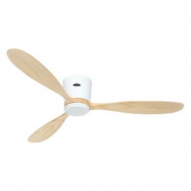 Ventilateur Plafond Eco Plano Wood 132cm Blanc Bois naturel