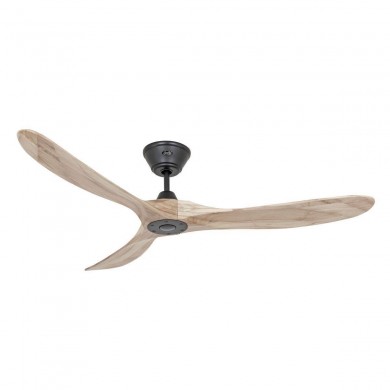 Ventilateur Plafond Eco Genuino 152cm Noir Bois Naturel