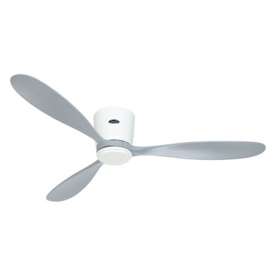 Ventilateur Plafond Eco Plano Wood 132cm Blanc Gris clair