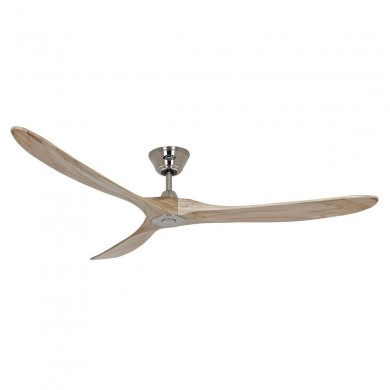 Ventilateur Plafond Eco Genuino 180cm Chromé Bois Naturel