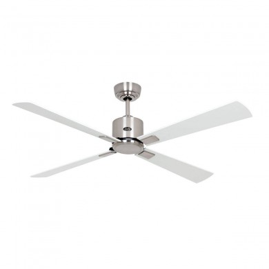 Ventilateur Plafond Eco Neo 132cm Chromé Blanc Argenté WiFi