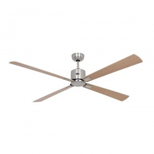 Ventilateur Plafond Eco Neo 152cm Chromé Erable Hêtre WiFi
