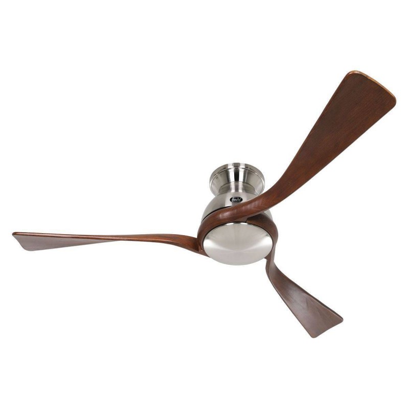 Ventilateur Plafond Eco Regento 140cm Chromé Bois Noyer