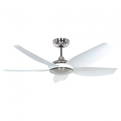 Ventilateur Plafond Eco Volare 116cm Chromé Blanc