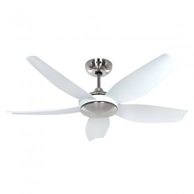 Ventilateur Plafond Eco Volare 116cm Chromé Blanc