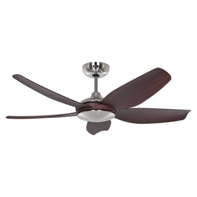 Ventilateur Plafond Eco Volare 116cm Chromé Noyer