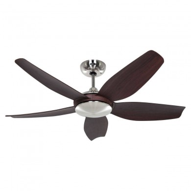 Ventilateur Plafond Eco Volare 116cm Chromé Noyer