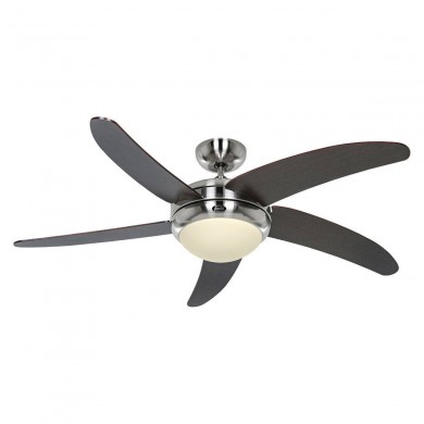 Ventilateur Plafond Elica 132cm Chromé Wengé