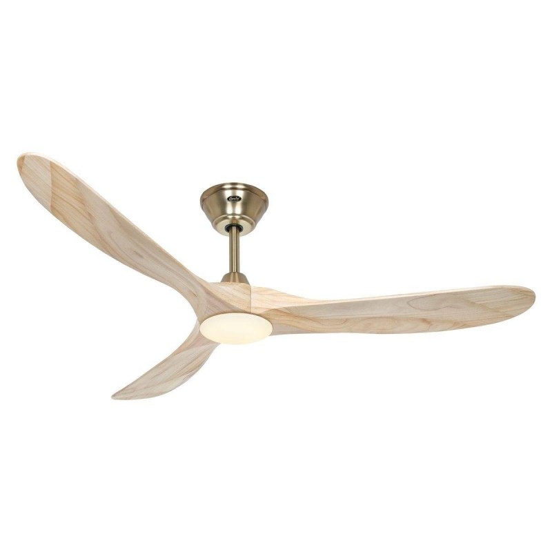 Ventilateur Plafond Eco Genuino LED 152cm Laiton Bois naturel