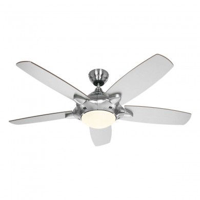 Ventilateur Plafond Mercury 132cm Chromé Noyer Argenté