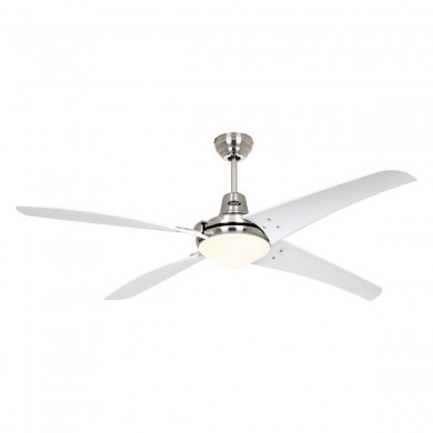 Ventilateur Plafond Mirage 142cm Chromé Blanc