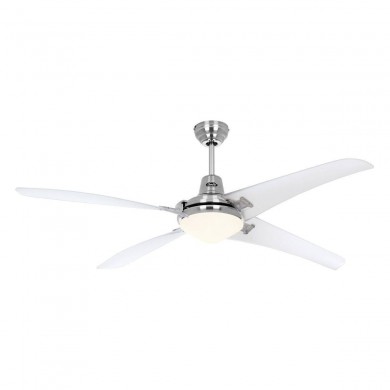 Ventilateur Plafond Mirage 142cm Chromé Transparent