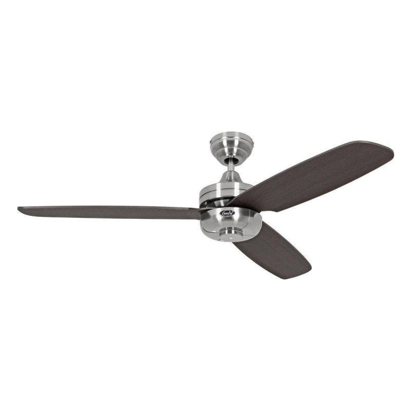 Ventilateur Plafond Night Flight 132cm Chromé Wengé