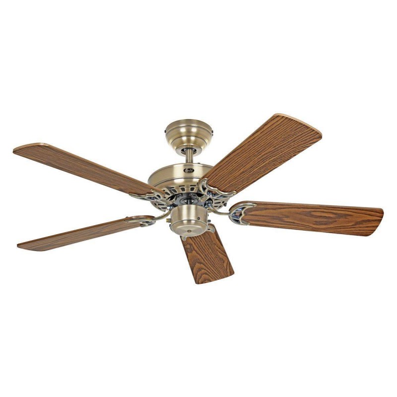 Ventilateur Plafond Royal Classic 103cm Laiton Chêne