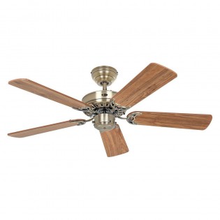 Ventilateur Plafond Royal Classic 103cm Laiton Chêne