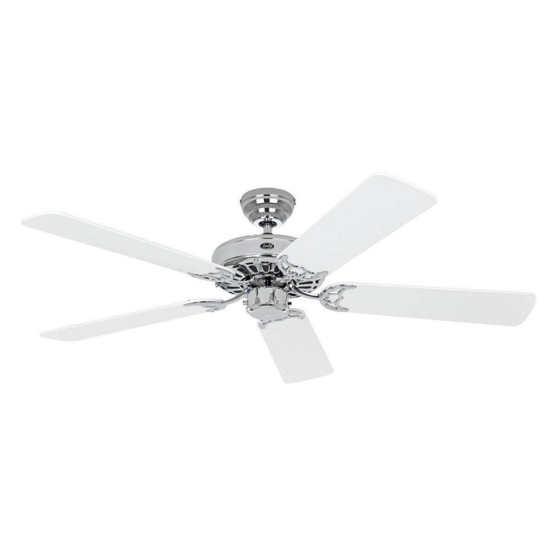 Ventilateur Plafond Royal Classic 132cm Chromé Poli Blanc