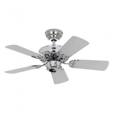 Ventilateur Plafond Royal Classic 75cm Chromé Blanc