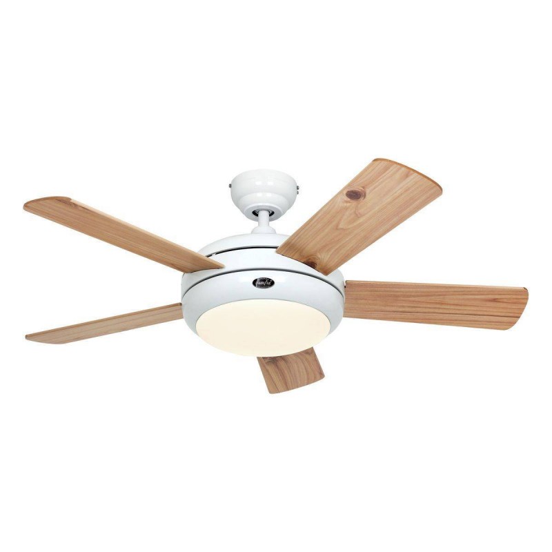 Ventilateur Plafond Titanium 105cm Blanc Hêtre Pin