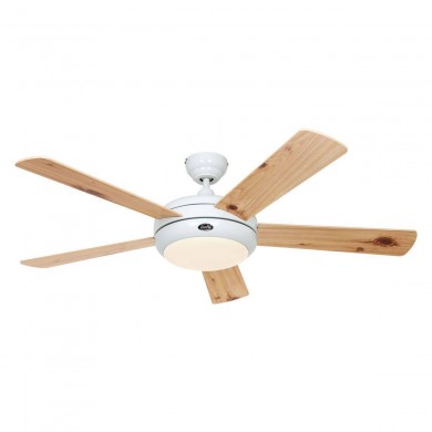 Ventilateur Plafond Titanium 132cm Blanc Hêtre Pin