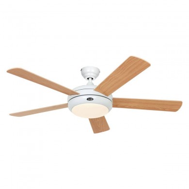 Ventilateur Plafond Titanium 132cm Blanc Hêtre Pin