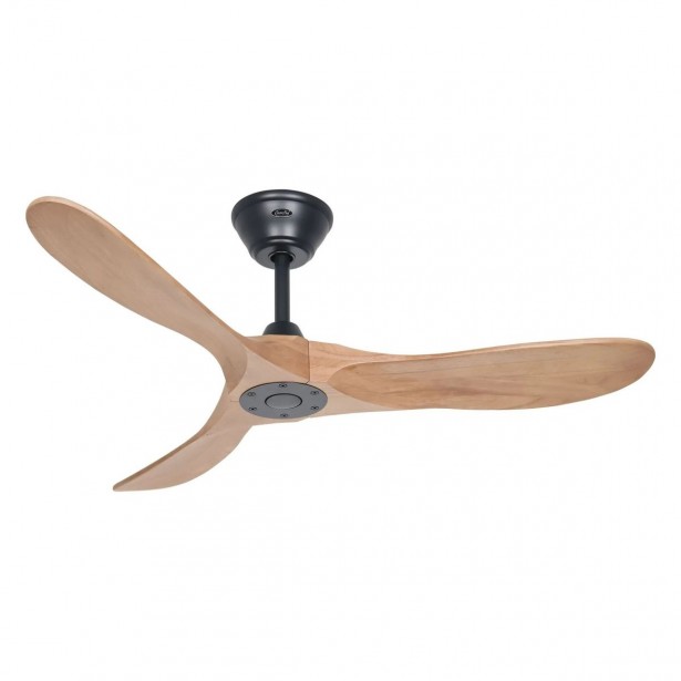 Ventilateur Plafond Eco Genuino 122cm Noir Bois Chêne
