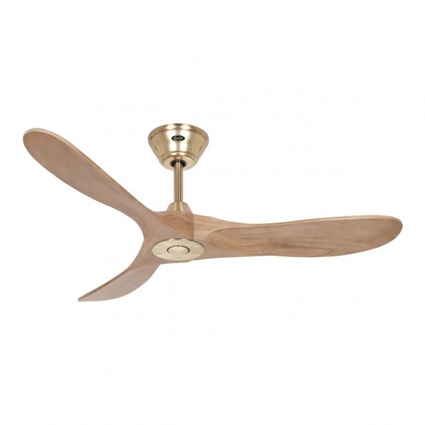 Ventilateur Plafond Eco Genuino 122cm Laiton Bois Chêne