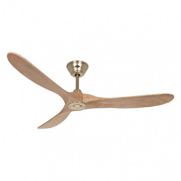Ventilateur Plafond Eco Genuino 152cm Laiton Bois Chêne