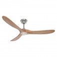 Ventilateur Plafond Eco Genuino 152cm Chromé Bois Chêne