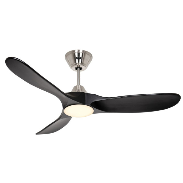 Ventilateur Plafond Eco Genuino LED 122cm Chromé Noir
