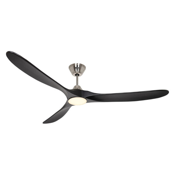 Ventilateur Plafond Eco Genuino LED 180cm Chromé Noir