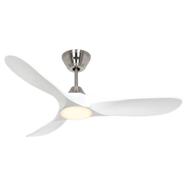 Ventilateur Plafond Eco Genuino LED 122cm Chromé Blanc