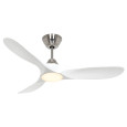 Ventilateur Plafond Eco Genuino LED 122cm Chromé Blanc