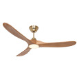 Ventilateur Plafond Eco Genuino LED 152cm Laiton Chêne