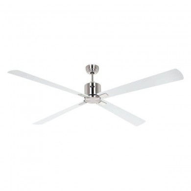 Ventilateur Plafond Eco Neo III 180cm Nickel brossé Blanc Gris clair WiFi