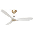 Ventilateur Plafond Eco Genuino 122cm Laiton Blanc