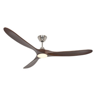 Ventilateur Plafond Eco Genuino LED 180cm Chromé Noyer