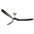 Ventilateur Plafond Eco Genuino LED 180cm Laiton Noir